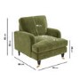 Olive Velvet Armchair and Footstool - Payton