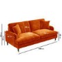 Orange Velvet Sofa Set - Payton