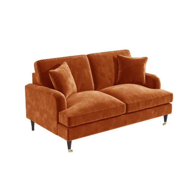 Orange Velvet Sofa Set - Payton