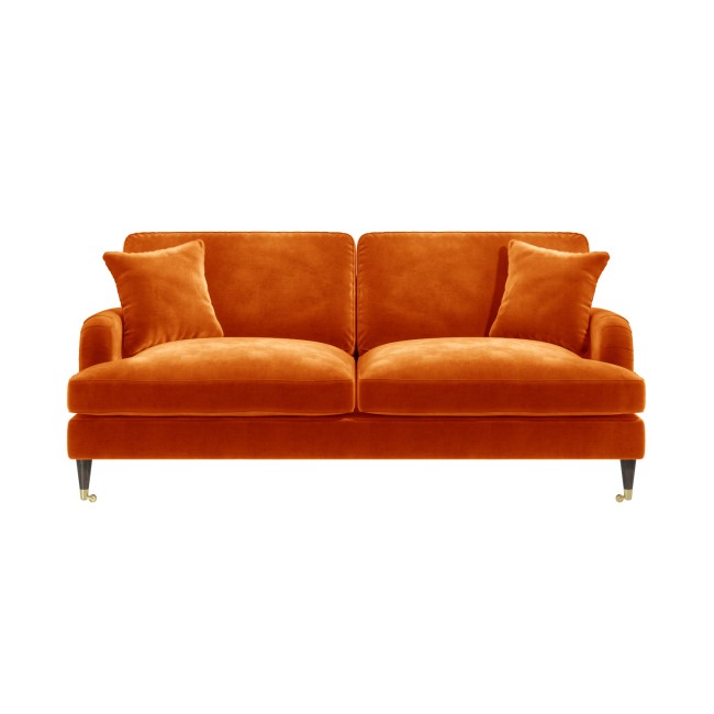 Orange Velvet Sofa Set - Payton