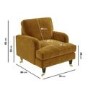 Mustard Velvet 3 Piece Sofa Set - Payton