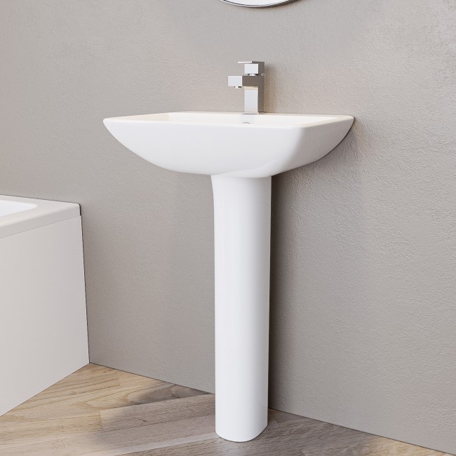 Modern Freestanding 1500mm Bath Suite with Toilet & Basin - Tetra