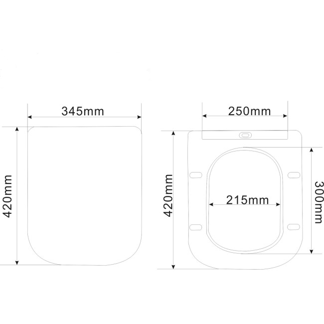 Back To Wall Rimless Toilet with Soft Close Seat - Boston