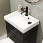 500mm Black Cloakroom Toilet and Sink Unit with Black Fittings - Valetta