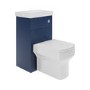 500mm Blue Cloakroom Toilet and Sink Unit with Chrome Fittings - Valetta