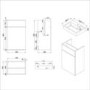 500mm White Cloakroom Toilet and Sink Unit with Square Toilet and Black Fittings - Valetta