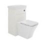 500mm White Cloakroom Toilet and Sink Unit with Square Toilet and Chrome Fittings - Valetta