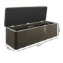 Ottoman Storage Blanket Box in Khaki Velvet - Zara