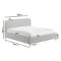 Grey Upholstered Super King Bed Frame with Blanket Box - Zara