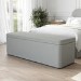 Ottoman Storage Blanket Box in Grey Woven - Zara