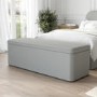 Ottoman Storage Blanket Box in Grey Woven - Zara