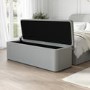 Ottoman Storage Blanket Box in Grey Woven - Zara