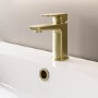 Brushed Brass Mono Basin Mixer - Zana