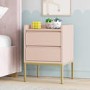 Kids Pink 2 Drawer Bedside Table - Zion