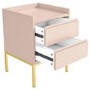 Kids Pink 2 Drawer Bedside Table - Zion