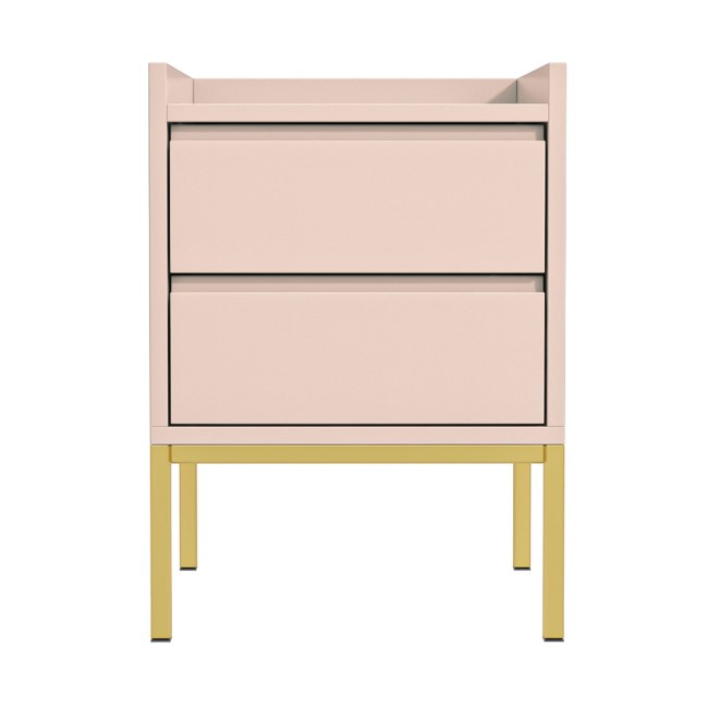 Kids Pink 2 Drawer Bedside Table - Zion