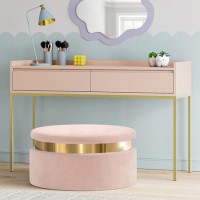 Small Pink Wooden Kids Desk with Storage - Zion