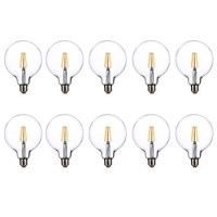 electriQ Smart Filament Bulb Large Round E27 Clear 5w - 10 Pack