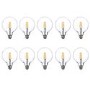 electriQ Smart Filament Bulb Large Round E27 Clear 5w - 10 Pack