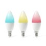 electriQ Smart dimmable colour Wifi Bulb with E14 screw ending - Alexa & Google Home compatible - 3 Pack