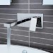 Wall Mounted Chrome Basin Mixer Tap - Cube