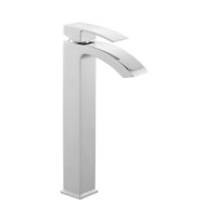 Tall Chrome Mono Basin Mixer Tap - Wave