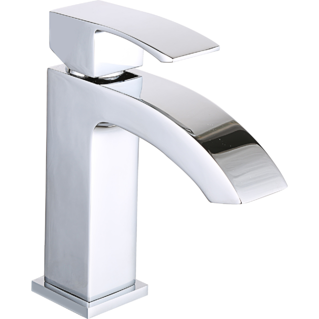 Chrome Cloakroom Mono Basin Mixer Tap - Wave