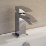 Chrome Bath and Basin Tap Set - Wave