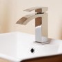 Chrome Bath and Basin Tap Set - Wave