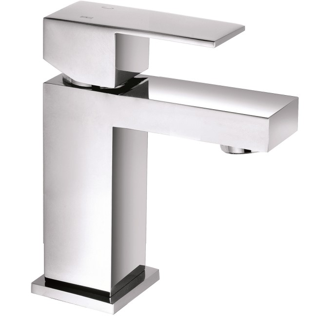 Chrome Cloakroom Mono Basin Mixer Tap - Cube