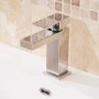 Chrome Mixer Shower with Bath and Basin Tap Set - Cube