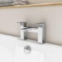 Chrome Mixer Shower with Bath and Basin Tap Set - Cube