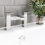 Chrome Mixer Shower with Bath and Basin Tap Set - Cube