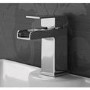 Chrome Cloakroom Mono Waterfall Basin Mixer Tap - Quadra