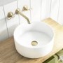 Gloss White Round Countertop Basin 388mm - Alaska