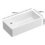 Cloakroom Wall Hung Basin Left Hand 405mm - Detroit