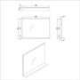 Rectangular White Oak Mirror With Shelf 650 x 900mm - Boston