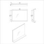 Rectangular Dark Oak Mirror With Shelf 650 x 900mm - Boston