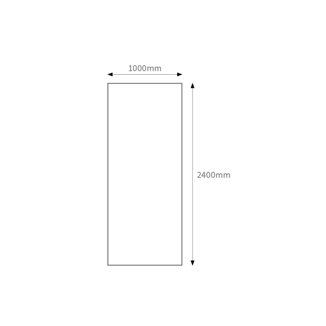 White Arctic PVC Shower Wall Panel - 2400 x 1000mm