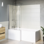 L Shape Shower Bath Left Hand 1500 x 850mm - Lomax