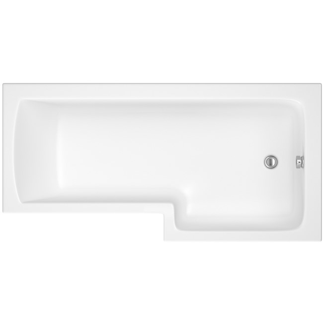 Lomax Right Hand L Shape Shower Bath - 1500 x 850mm