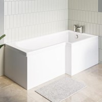 L Shape Shower Bath Right Hand 1700 x 850mm - Lomax