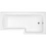 L Shape Shower Bath Right Hand 1700 x 850mm - Lomax