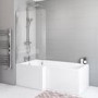 1500mm L Shaped Acrylic Bath Front Panel - Lomax