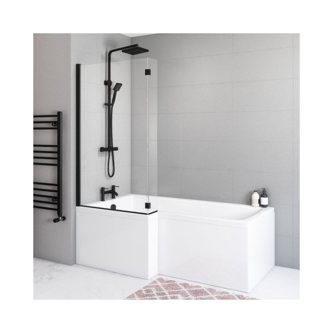 1500mm L Shaped Acrylic Bath Front Panel - Lomax