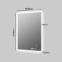 Rectangular Heated Bathroom Mirror with Lights 500 x 700mm - Ariel