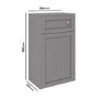 500mm Grey Back to Wall Toilet Unit Only - Baxenden