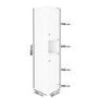 Double Door White Freestanding Tall Bathroom Cabinet 350 x 1884mm- Baxenden