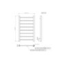 Black Towel Radiator 800 x 500mm - Sonoran