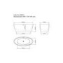 Matt White Freestanding Double Ended Bath 1500 x 720mm - Alvor